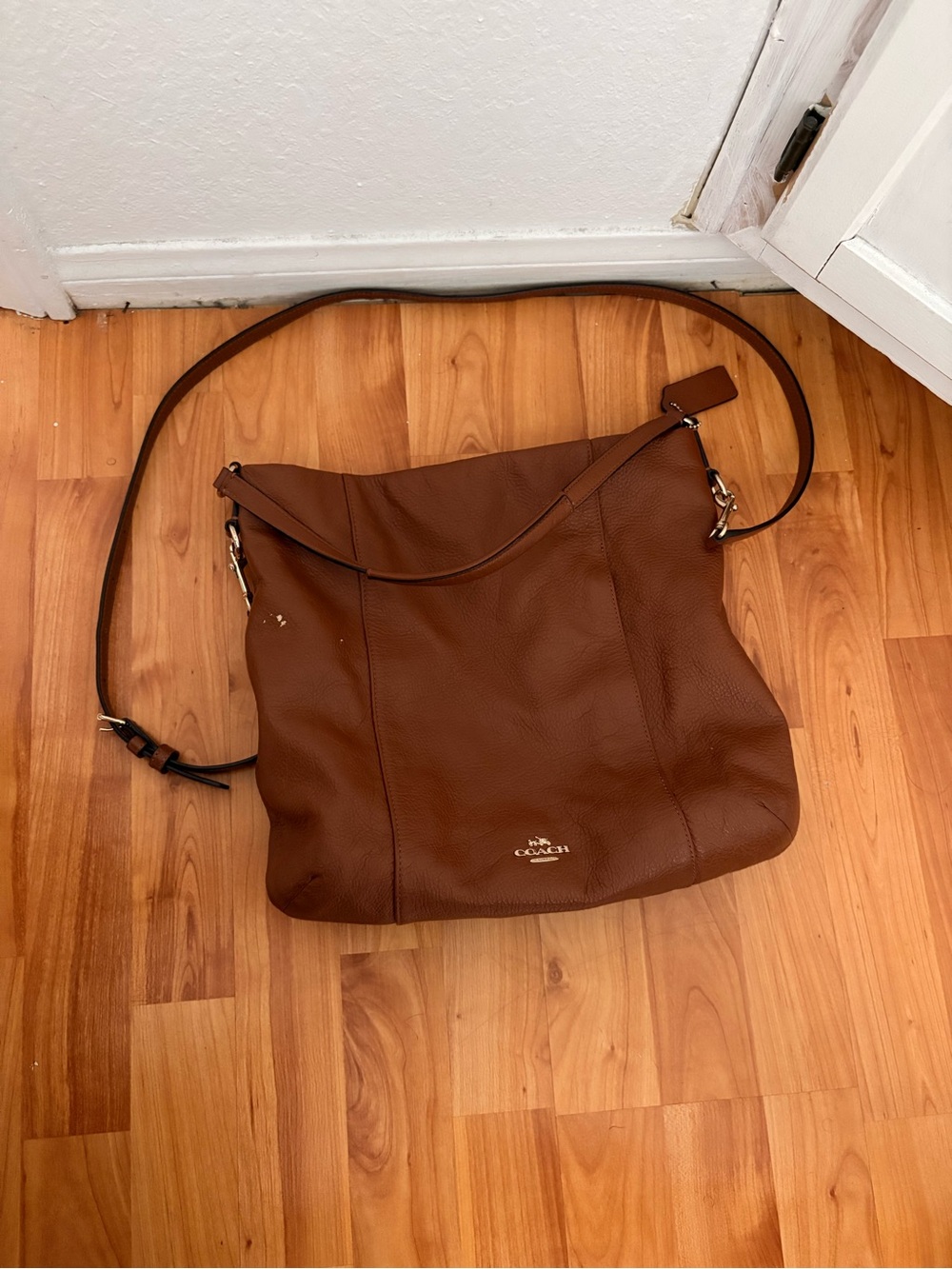 Coach Cognac Leather Shoulder Crossbody Bag